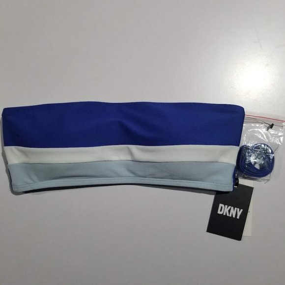 DKNY Colorblocked Bandeau Bikini Swim Top Size Medium - Picture 5 of 9
